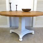 Prachtige Witte Landelijke Ronde Mango Eettafel 140 Cm thumbnail 7