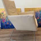 Don Label Fauteuil Creme Kleurig Leer thumbnail 7
