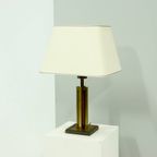 Willy Rizzo Style Brass And Copper Table Lamp 1970s thumbnail 2