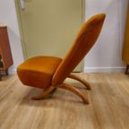 Vintage Theo Ruth Congo Fauteuil Stoel Oranje thumbnail 12