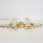 Set 2 Vintage Banci Wandlamp Bloem Goud Regency Italië '70 thumbnail 15