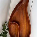 Mid Century Teak Houten Serveerschaal thumbnail 3