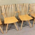 Vintage Deens Design Eettafel Met 5 'mikado' Stoelen, Kvist thumbnail 14