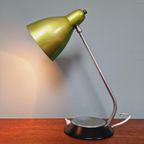 Vintage Bureaulamp In Groen En Chroom Gelakt Metaal thumbnail 10