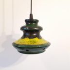 * Vintage Hanglamp Keramieke Lamp Jaren 70 Gele Lamp thumbnail 3