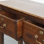 Klassieke En Charmante Antieke Engelse Eikenhouten Side Table/ Gangmeubel Uit 19e Eeuw thumbnail 5