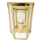Vintage Wandlamp Geslepen Glas Goud Hollywood Regency thumbnail 3