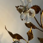 2 Beschikbaar ! 2 Italiaanse Bloemen Plafonieres Echte Vintage Toppers ! Kristal thumbnail 5