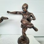 Set Bronzen Beelden Shaolin Monniken Boeddhisme thumbnail 7