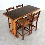 Vintage Bartafel Met Stoelen thumbnail 14