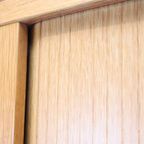 Vintage Deense Archiefkast Wandmeubel Blond Eiken thumbnail 10