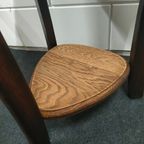 Antiek Tripod Eikenhouten Plantentafel Bijzettafel thumbnail 4