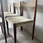 Set Van 6 Lübke Eetkamerstoelen Palissander Diningchair thumbnail 14