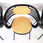 4X Vintage Stoelen Memphis Stijl thumbnail 6