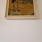 Vintage Schilderij Geborduurd Lijst Kraanvogels thumbnail 6