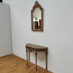 Barok Rococo Wandconsole Sidetable Met Marmer Blad En Spiegel 03 thumbnail 13