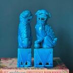 Set Chinese Tempelhondjes In Azuurblauw thumbnail 3