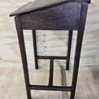 Antieke Staande Hoge Eiken Houten Lessenaar / Schrijfbureau (19e Eeuw) / Clerk Desk thumbnail 6