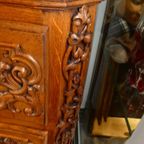 Louis Xv Franse Gebeeldhouwde Eiken Commode. thumbnail 12