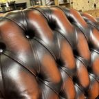 2 X Engelse Springvale Chesterfield Clubfauteuils Nottingham In Nieuwstaat Dark Rust thumbnail 7