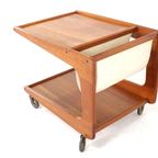 Sika Mobler Trolley Met Lectuurhouder Tijdschriftenrek Vintage Deens thumbnail 7