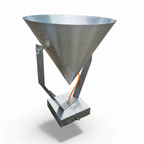 A Pair Of Modern / Aluminum / Large / Conical / Industrial Style Lamps / Designed For Ceiling Or thumbnail 4