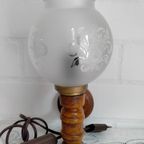 Vintage/Retro Wandlamp Met Glazen Kap, Barok Motief thumbnail 2