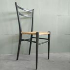 Set Vintage Keukenstoelen Lichtgewicht Gio Ponti Style Zwart thumbnail 3