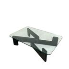 Vintage Salontafel Met Organische Zwarte Houten Basis, Jaren 70 thumbnail 6