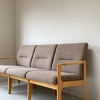 Vintage Houten Zithoek 3 Zitsbank En 2 Fauteuils thumbnail 2