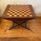 Lage Dambord Tafel Speeltafel Salontafel Vintage Frans thumbnail 8