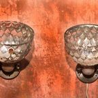 Vintage Antique Mirrored Mercury Glass Industrial Wall Lamps, 1920S thumbnail 4