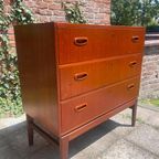 Vintage Ladenkast Op Teakhouten Onderstel thumbnail 7