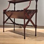 Mahogany Side Table For Books And Lps thumbnail 4