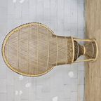 Vintage Rotan Peacock Chair Emmanuelle / Pauwen Stoel (h150cm) thumbnail 5