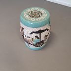Set Of 2 Porcelain Chinoiserie Garden Stools thumbnail 4
