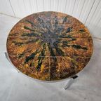 Vintage Tegeltafel Rond, Keramiek, Salontafel, Fatlava thumbnail 2