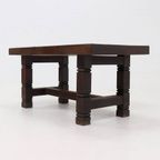Artisan Handcarved Solid Tropical Wooden Dining Table 1920S thumbnail 7
