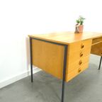 Fineer Hellerau Design Vrijstaand Bureau Met Lades Vintage thumbnail 2