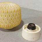 Vintage Glazen Plafondlamp, Wit En Geel thumbnail 15