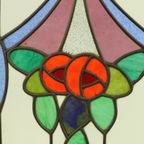 Art Deco Glasraam Glas In Lood Decoratief Bloemen Zonnevanger thumbnail 8
