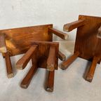 3x Brutalist Nesting Tables – Oak thumbnail 9