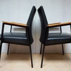 Set Van 6 Industriele Midcentury Armstoelen/ Vergaderstoelen thumbnail 12