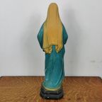 Antiek Vintage Beeld Heiligenbeeld Van Maria In Gips 2107 thumbnail 3
