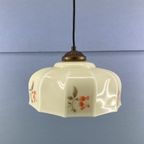 Art Deco Hanglamp Met Rode Bloemen Periode 1920 – 1940 thumbnail 5