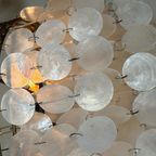 2 Beschikbaar Vintage Schelpen Hanglampen Brons Frame Vintage thumbnail 7