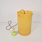 Vintage Hanglamp Polyester Sugar Tube Geel Suiker ‘60 Brass thumbnail 13