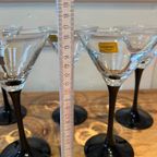 Feestelijke Luminarc Glazen, Zwarte Hoge Voet Martini Glazen Set Van 6 | Kerst thumbnail 5