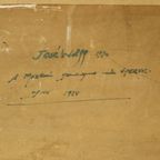 Aquarel José Wolff Kunst Schilderij Houten Barok Stijl Lijst 1924 thumbnail 11