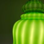 Rare Green Glass Pendant Light By Peill And Putzler 1960 thumbnail 6
